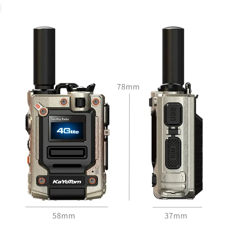 KaYoTom M08 4G Global Walkie-Talkie (PAR) (2 UNIDADES) – Comunicação Global com Alcance de Até 5.000 km