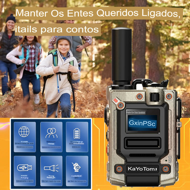 KaYoTom M08 4G Global Walkie-Talkie (PAR) (2 UNIDADES) – Comunicação Global com Alcance de Até 5.000 km